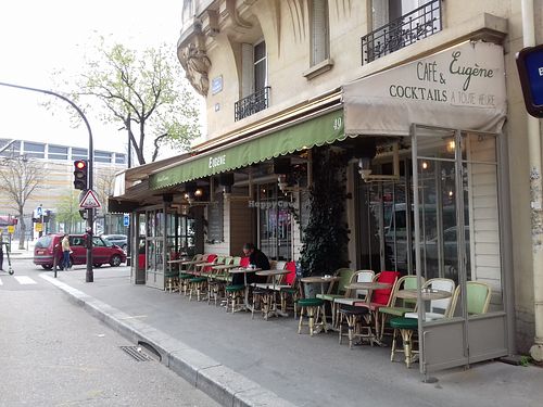 Outside at Eugène in Paris