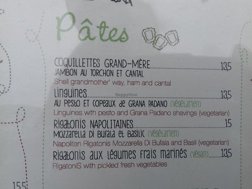 Vegan dishes at Eugène in Paris