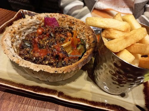 Vegan pie at The Crooked Billet in Bromley