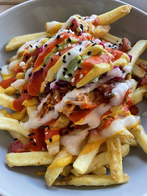 Jackfruit Loaded Fries   at A Tribe Called Veg in Brighton