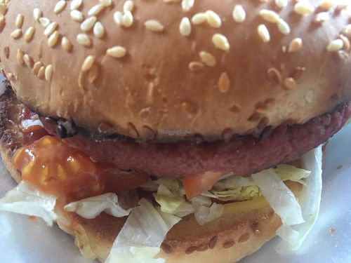 Buger with vegaan pattie from Naturli’  at Nørresundby Pizza in Aalborg