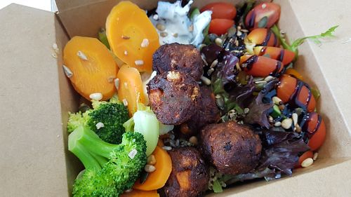 Buddha bowl at Dragonfly Bistro in Aberystwyth