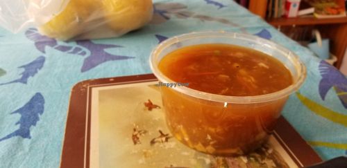 Hot and sour soup at Zen Vegetarian in Devonport