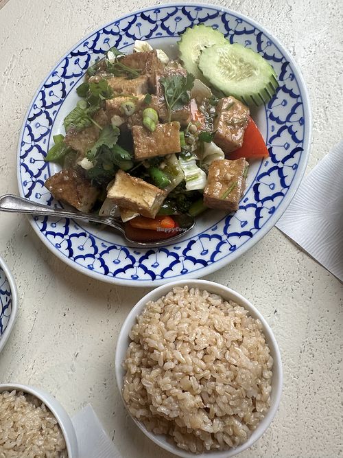 Bangkok garlic made vegan   at Bangkok Thai Cuisine in Orleans