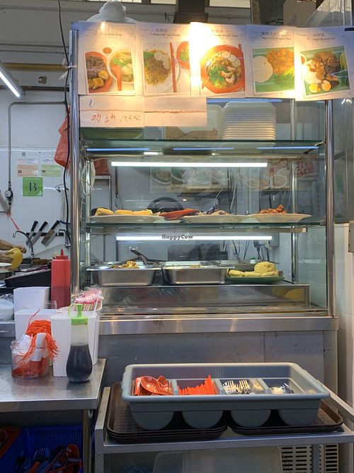 Taken at 9am. Stall is ready to serve   at MSCP Coffee Shop - Vegetarian Stall in Northeast Singapore