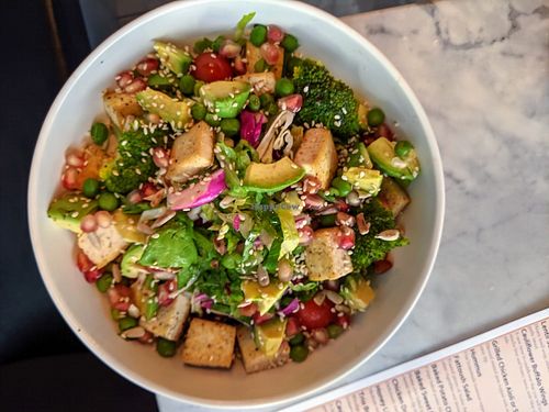 Avocado and tofu salad  at Hayat's in Muscat
