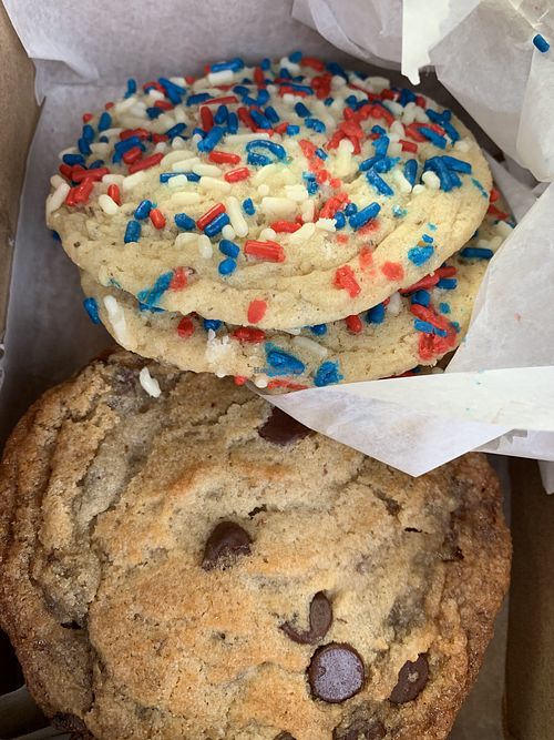 Vegan cookie variety! Sugar and Chocolate Chip!! at Becca's Cookie Bar in Avon By The Sea