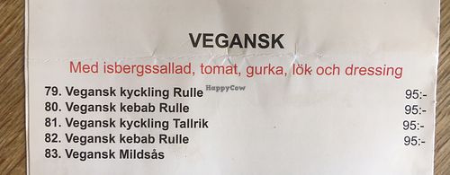 Beside pizza you can choose from these at Victoria Pizzeria in Trelleborg