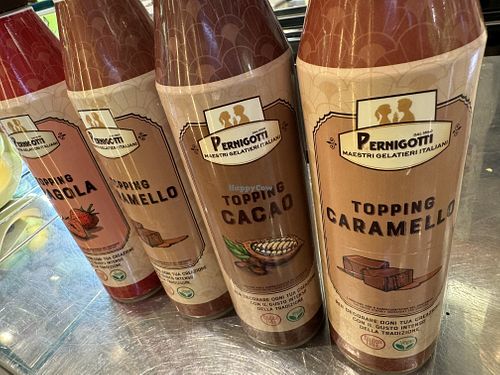 vegan sauces  at Gelato Fantasy in Venice