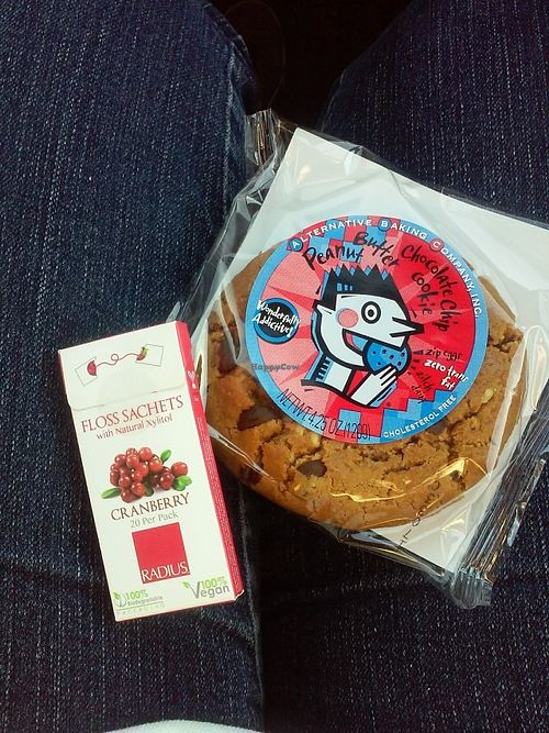 Vegan floss and vegan cookie at Shannon's Health Food in Moreno Valley
