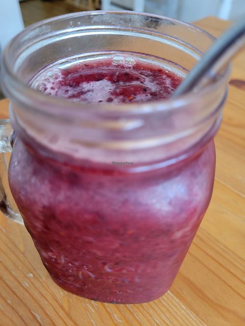 Berry smoothie at Chapter One Coffee Shop in Edinburgh