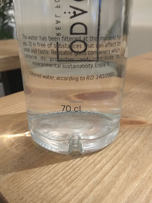 Filtered and Zero Waste Water 1€ at Odacova in Barcelona