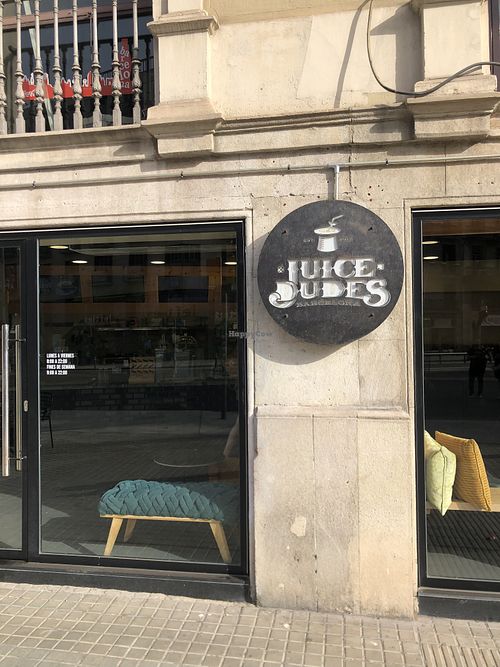 Outside  at Juice Dudes in Barcelona