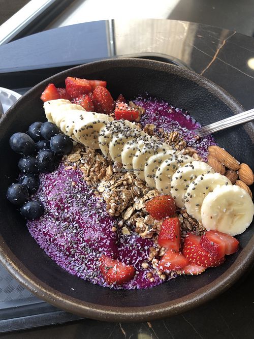Pitaya bowl  at Juice Dudes in Barcelona
