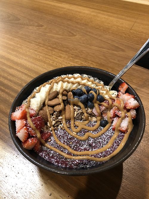 Açaí bowl  at Juice Dudes in Barcelona