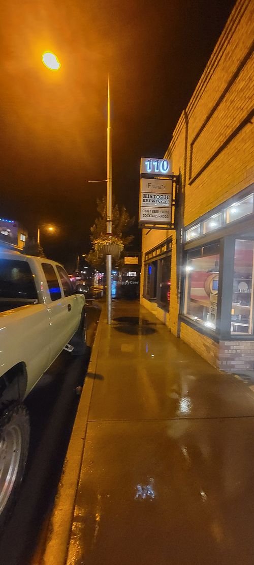 Storefront and neighborhood at Historic Brewing Barrel + Bottle House in Flagstaff