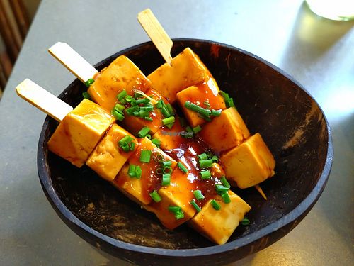 Tofu skewer at La Cantine Viêtgétarienne in Bordeaux