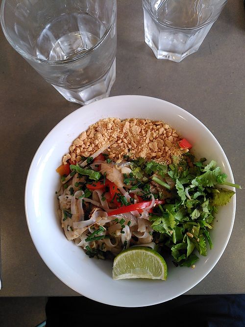 The seasonal dish : ‹‹ chicken ›› pas thaï. at La Cantine Viêtgétarienne in Bordeaux