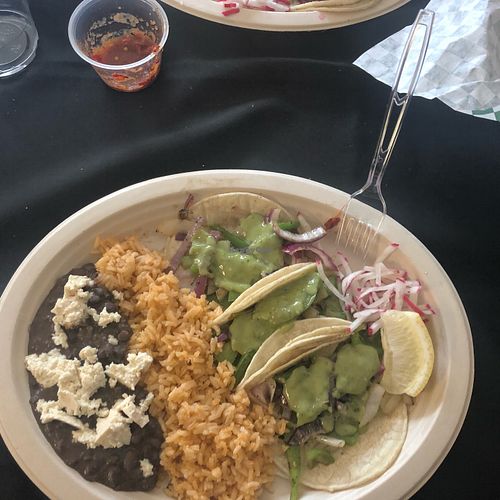 Vegan Fajitos Tacos at Conrad's Mexican Grill in San Pedro