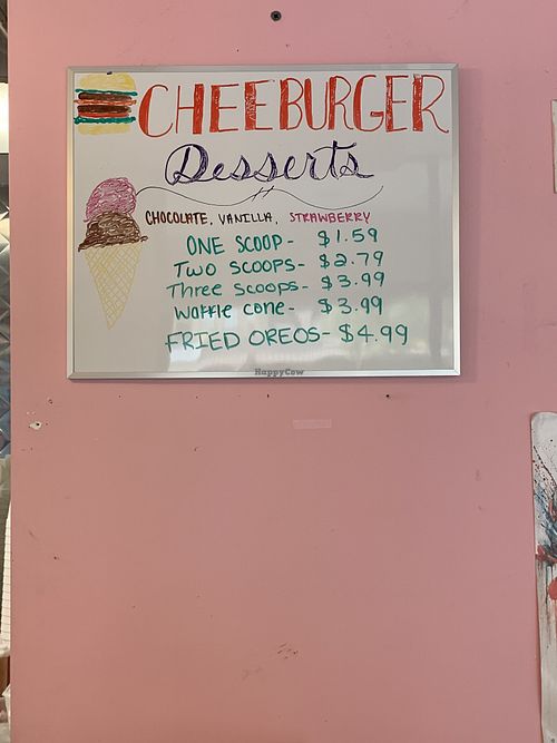 Deep fried Oreos are vegan! THhey use peanut oil!  at Cheeburger cheeburger in Bluffton