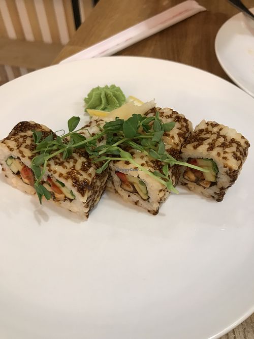 Black Russian sushi  at Healthy Conscience in St Petersburg