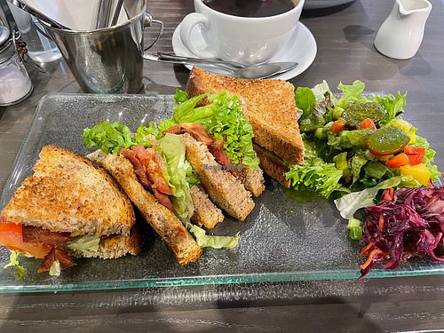 Vegan BLT - tasty with a nice side salad   at The Terrace in Lymm