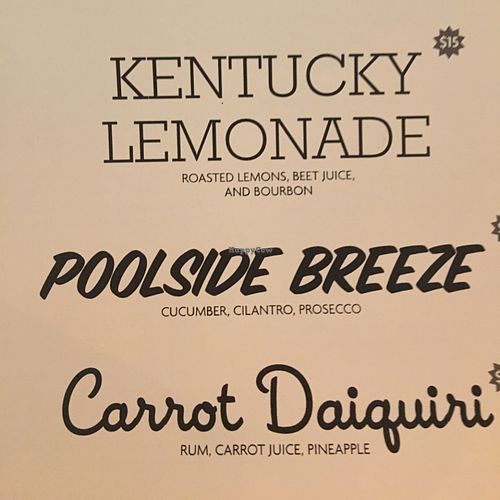 fun drinks at Dirt Candy in New York City