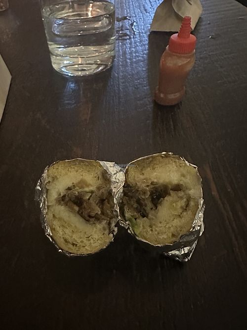Vegan chopped cheese   at Dirt Candy in New York City