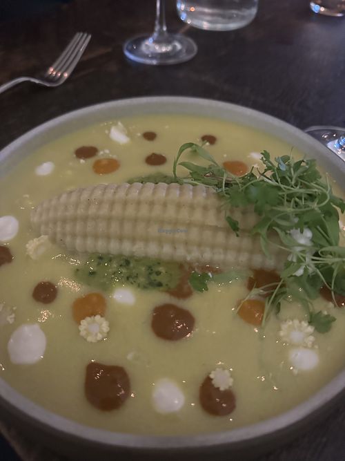 Corn course  at Dirt Candy in New York City