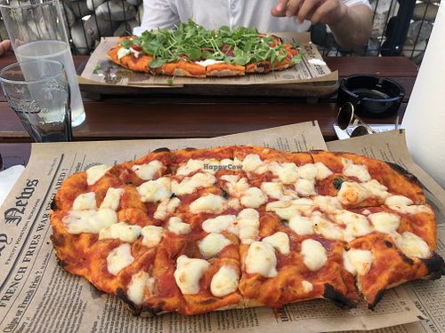 margherita and regina at Tia's Pizza in Ljubljana