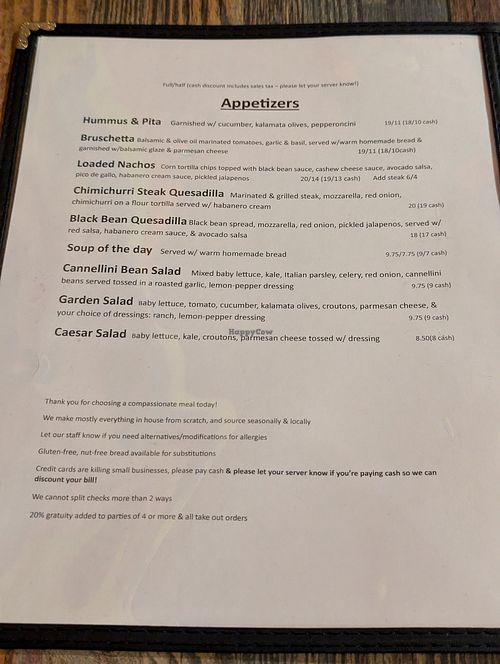 Summer 2024 Menu at High Note Cafe in Boise