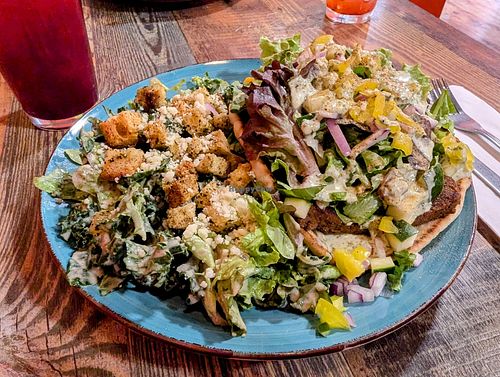 Gyro with Caesar salad at High Note Cafe in Boise