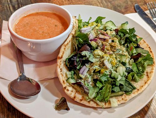 Gryo with Tomato Soup at High Note Cafe in Boise