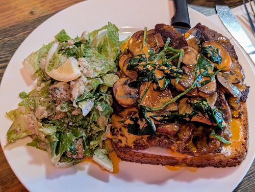 Reaper Cream Melt with Caesar Salad at High Note Cafe in Boise