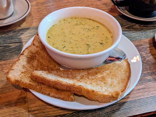 Cheddar Vegetable Soup (bowl size) at High Note Cafe in Boise