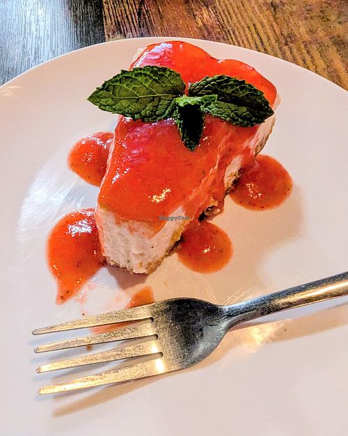 Strawberry Cheesecake (couldn't help having a bite before remembering the photo 😆) at High Note Cafe in Boise