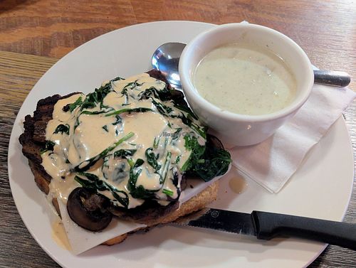 Reaper Cream Melt with Potato Leek Soup at High Note Cafe in Boise