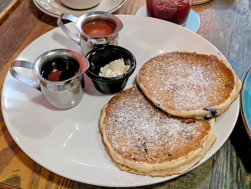 Half Stack Blueberry Pancakes at High Note Cafe in Boise