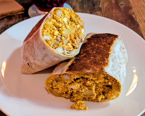 Philly Breakfast Burrito at High Note Cafe in Boise