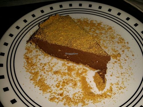 mayan chocolate pie. paprika and cayenne pepper create a spicy finish. yum at Good Karma Artisan Ales & Cafe in San Jose