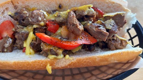 Pepper cheese “steak” baguettee  at Kevabs in Brunswick