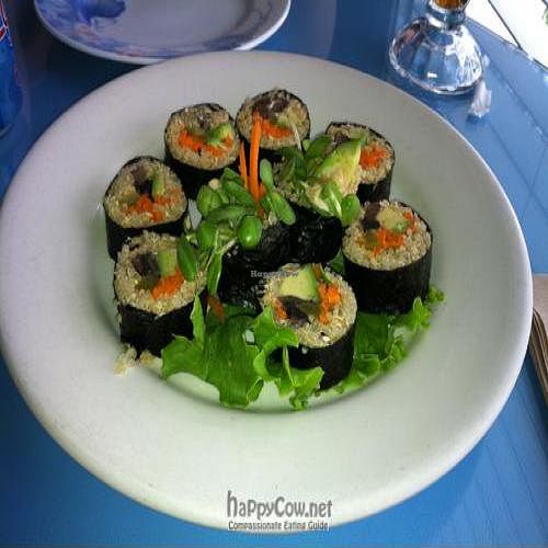 Quinoa Sushi at Vegetarian House in San Jose