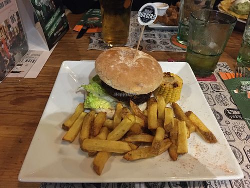 Vegan Burger at Flaherty's in Barcelona