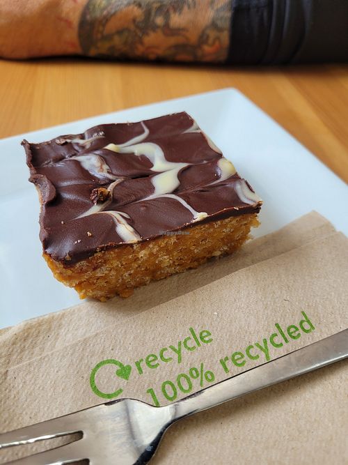 Peanut butter crisp at Catchacarrot Vegan in Ardfern