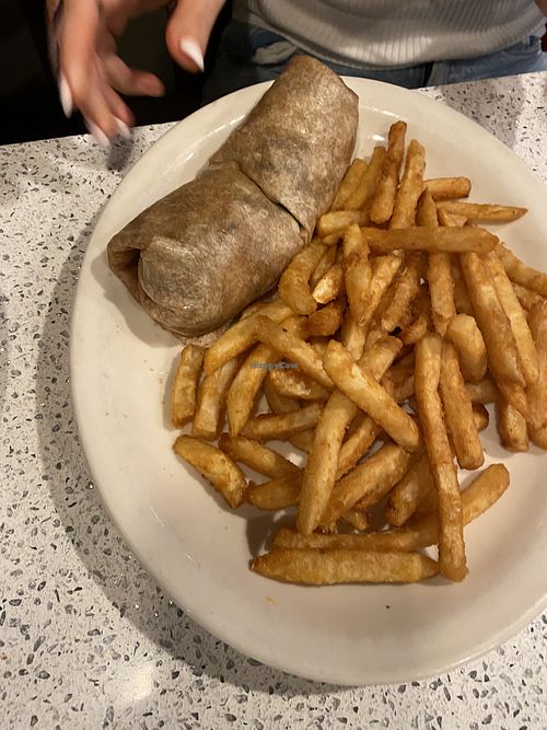 Vegan vegetable burrito   at The Lindenhurst Diner in Lindenhurst