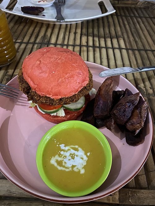 Sweet Potato Burger  at Mama's Garden - Maybe closed in 