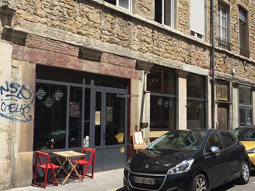 View from front. at Gaïa Coffee House in Lyon