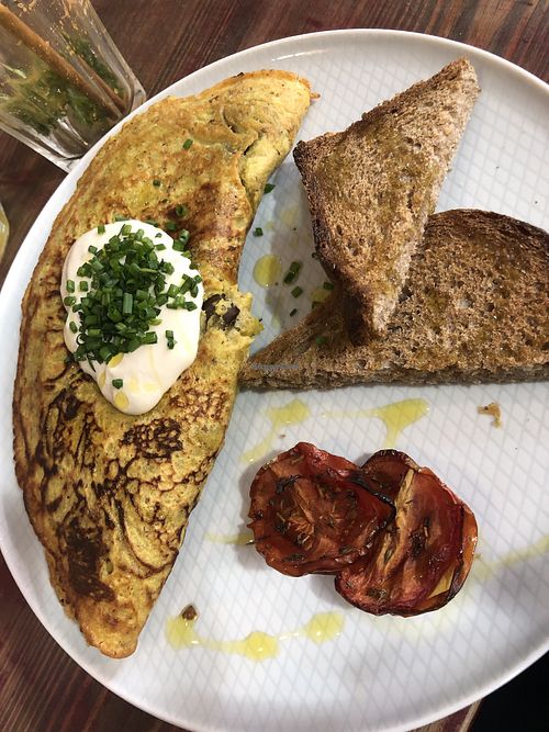 Chickpea Omelette  at Eqvilibrivm Cafe in Barcelona