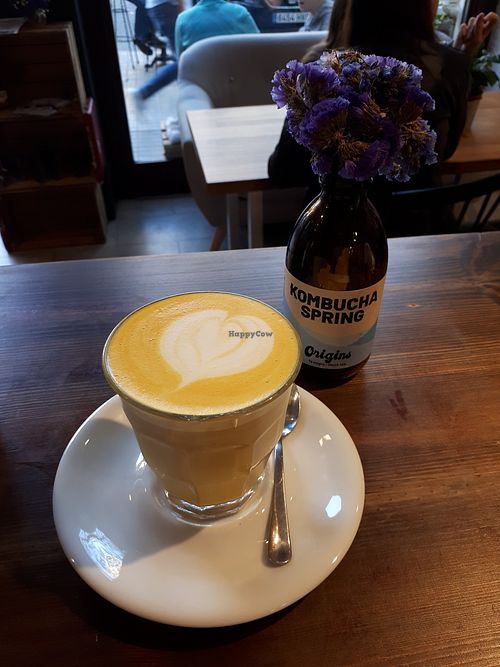 Turmeric latte at Eqvilibrivm Cafe in Barcelona