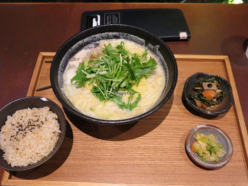Noodles diner set at Mumokuteki Vegan Cafe in Kyoto